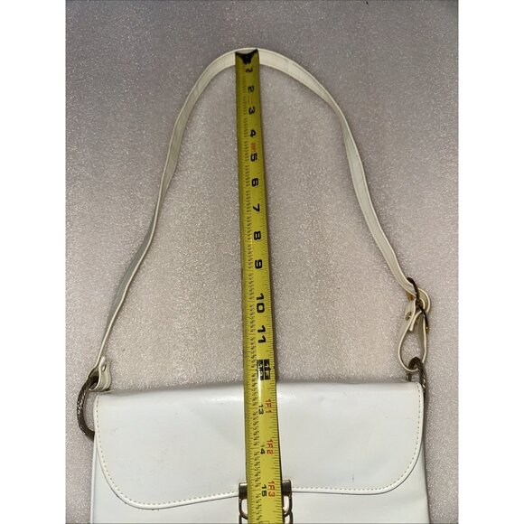 Robert Bestien Vintage White Faux Leather shoulder Adjustable Strap - Picture 12 of 12
